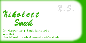 nikolett smuk business card